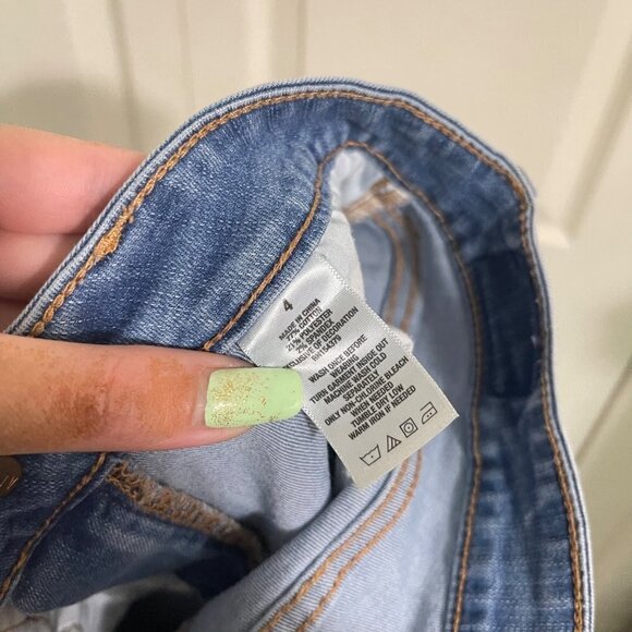 Aeropostale Women's Distressed Raw Hem High Waisted Ankle Jegging Jeans Size 4 - Picture 3 of 8